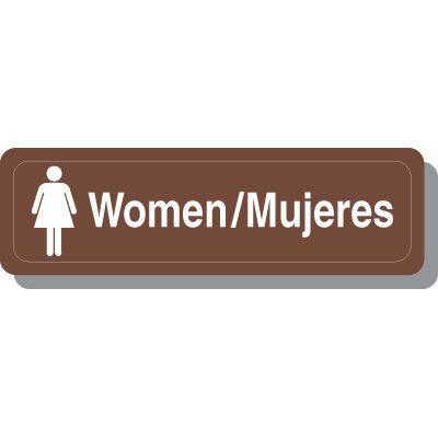 Bilingual Women's Restroom Decor Signs