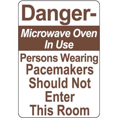 Microwave Oven In Use Signs