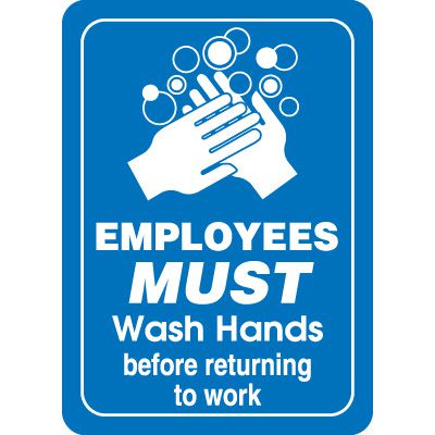 Employees Must Wash Hands Acrylic Sign