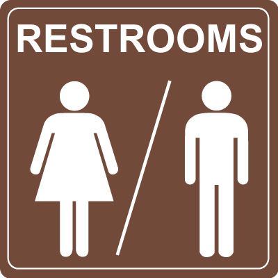 Unisex Restroom Signs - Self-Adhesive