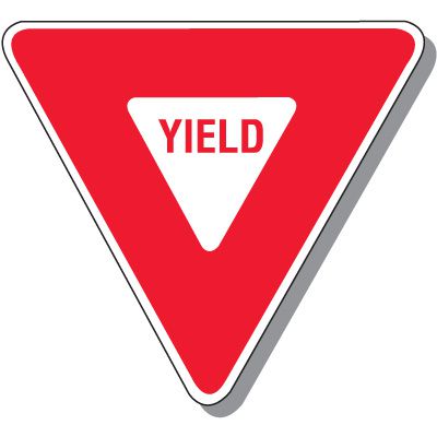Yield In-Plant Plastic Traffic Sign