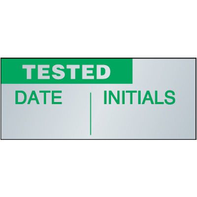 Tested Aluminum Status Label