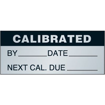 Calibrated Aluminum Status Label