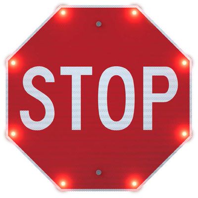 Indoor BlinkerStop® Flashing LED STOP Sign