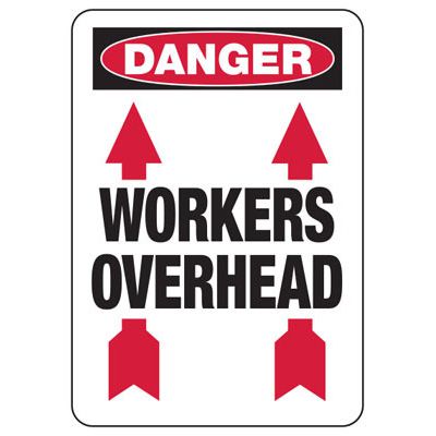 Danger - Workers Overhead Construction Signs