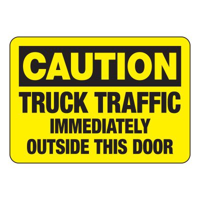 Caution Truck Traffic Sign