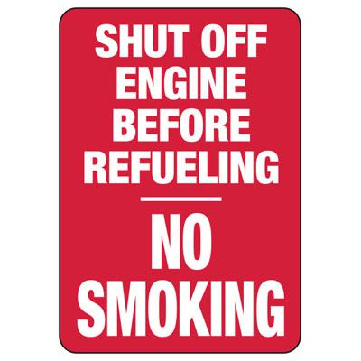 No Smoking Forklift Safety Sign