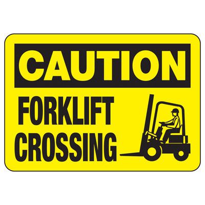 Caution Forklift Crossing Sign