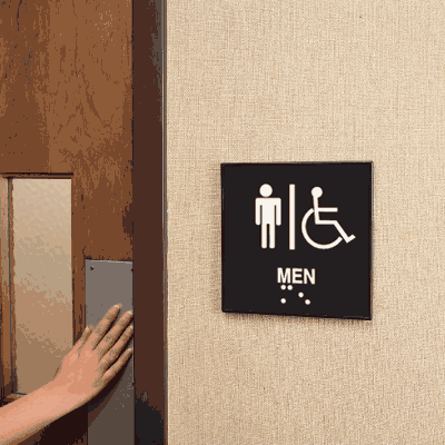 Braille Signs - Men (Accessible)