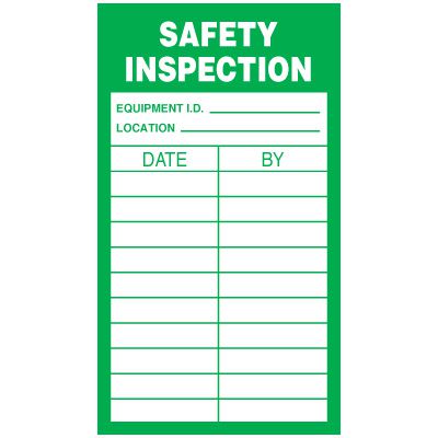 Inspection Record Labels - Safety Inspection