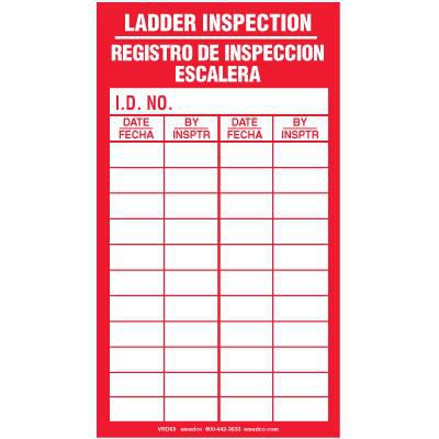 Inspection Record Labels - Bilingual - Ladder Inspection