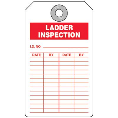 Ladder Inspection Record Tag