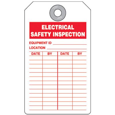 Duro-Plastic Electrical Safety Inspection Tag