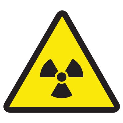 ISO Warning Symbol Labels - Radioactive Material Hazard