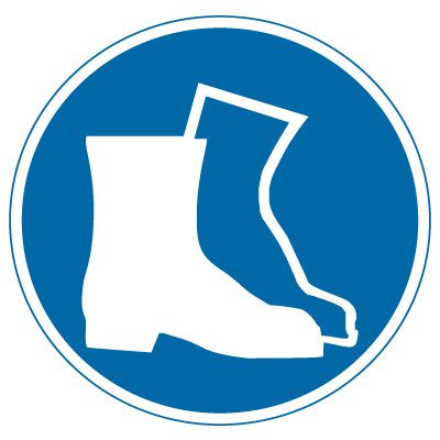 ISO Mandatory Labels - Wear Foot Protection