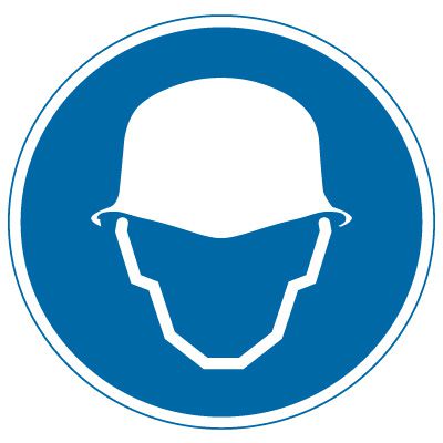 International Symbol Labels - Wear Head Protection