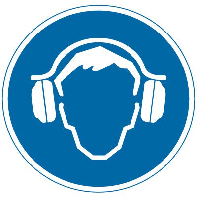 International Symbol Labels - Wear Hearing Protection