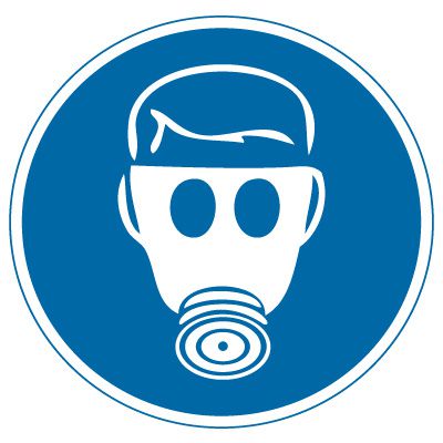 International Symbol Labels - Wear Respiratory Protection