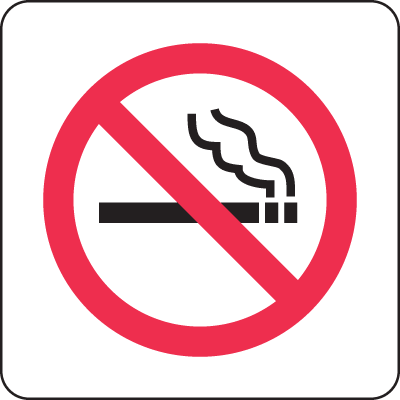 No Smoking Symbol Labels on a Roll