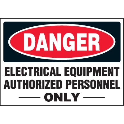 Jumbo Electrical Labels - Electrical Equipment