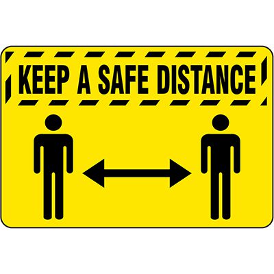 Keep A Safe Distance - Safety Message Mat