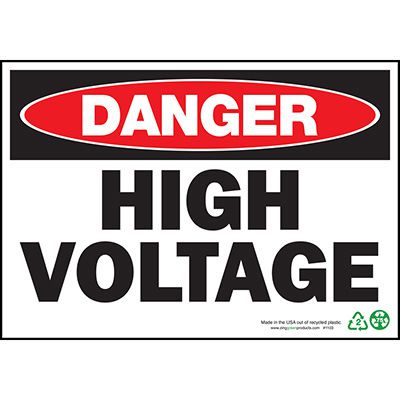 Danger High Voltage OSHA Electrical Safety Sign