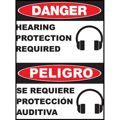 Danger Signs - Hearing Protection Bilingual