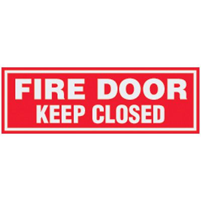 Fire Door Keep Closed Label