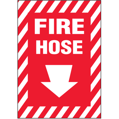 Fire Hose (Down Arrow) Label