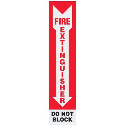 Slim-Line Fire Extinguisher Labels - Do Not Block