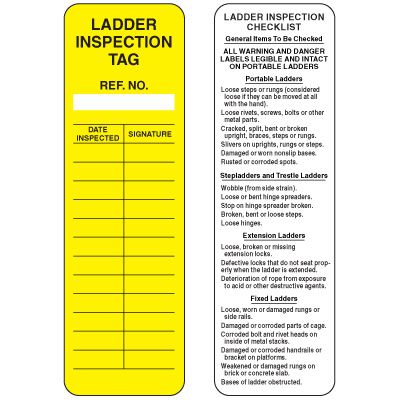 Replacement Tags for LadderTag® Ladder Safety System