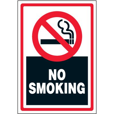 No Smoking Decals - No Smoking (With Symbol)