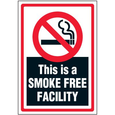 No Smoking Decal - This is a Smoke Free Facility