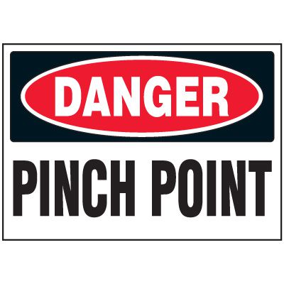 Danger Pinch Point Labels