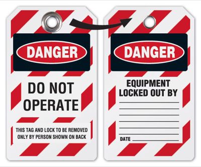 Two-Sided Lockout Tags - Do Not Operate