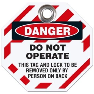 DuroTag™ Danger Do Not Operate Octagonal Lockout Tagout Tags