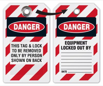 Two-Sided Lockout Tags - This Tag & Lock To Be Removed