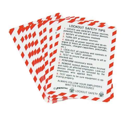 Lockout Safety Tips - Bilingual Lockout Safety Wallet Cards