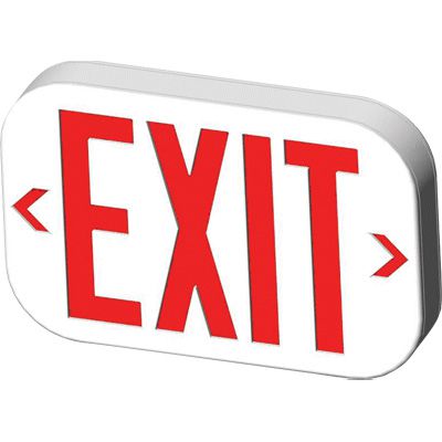 LED Exit Sign - Dual Pointing Arrows