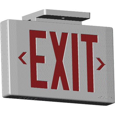 AstraLite UL 924 Thermoplastic Exit Signs with Dual Pointing Arrows