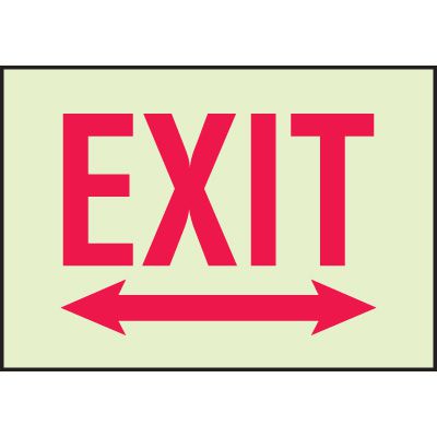 Luminous Double Arrow Exit Sign