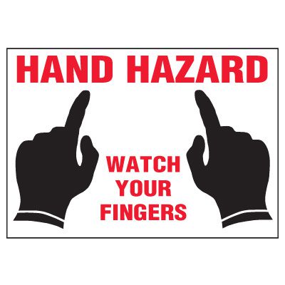 Hand Hazard Warning Markers