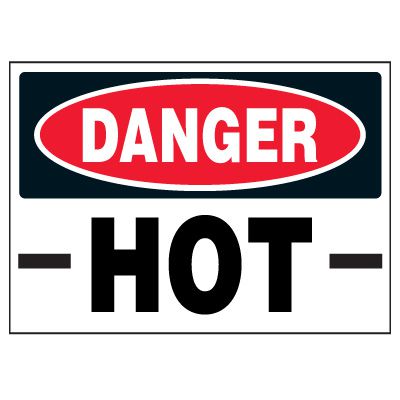 Danger Hot Warning Markers