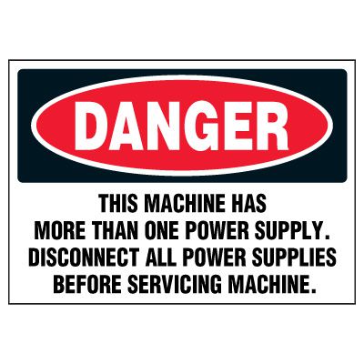 Danger Power Supply Warning Markers