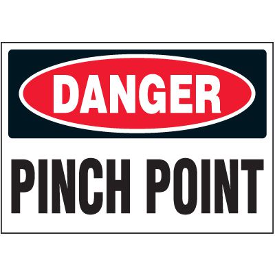 Danger Labels - Pinch Point Warning