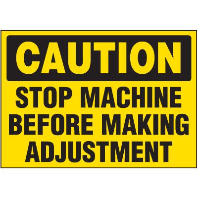 Stop Machine Warning Labels