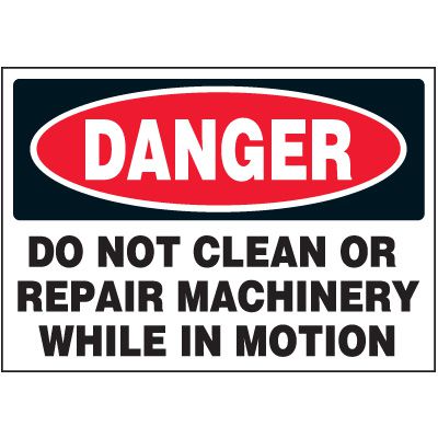 Machine Danger Warning Labels