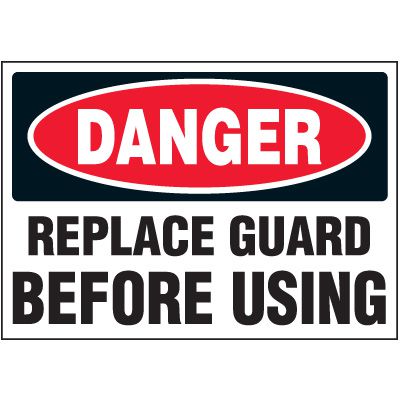 Replace Guard Machine Warning Labels
