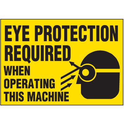 Eye Protection Warning Labels