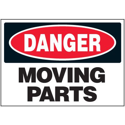 Danger - Moving Parts Label